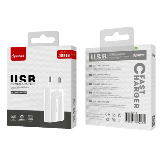 Boitier chargeur USB extra slim 1A - J8518