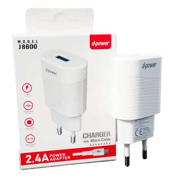 d-power Adaptateur + cable Micro USB j8600