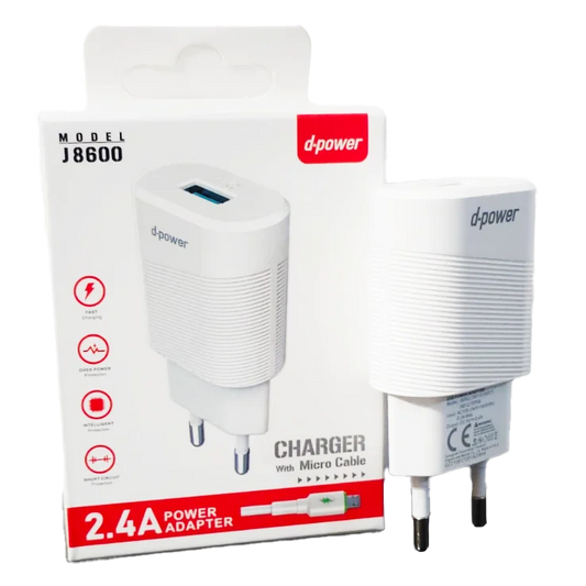 d-power Adaptateur + cable Micro USB j8600